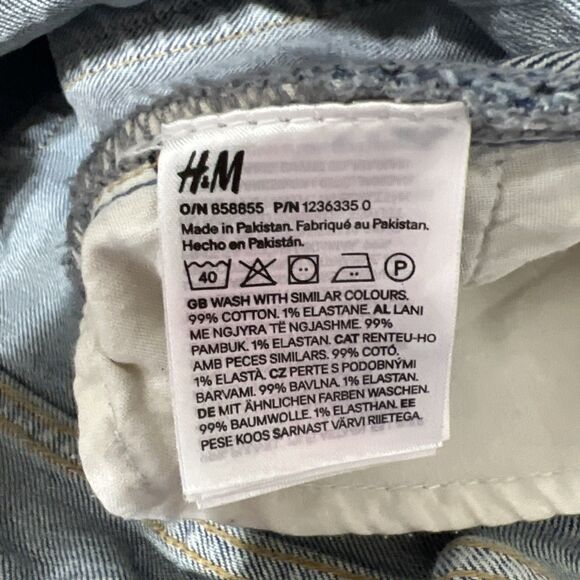 H&M Maternity Mama Denim Skirt Women Extra Large Blue Jean Front Slit Midi - Picture 4 of 8